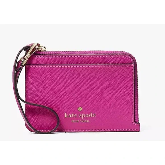 Kate Spade Schuyler Small Card Holder Wristlet in Pink – NWT - Picture 8 of 8